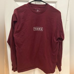 Maroon men’s Vans long sleeve
